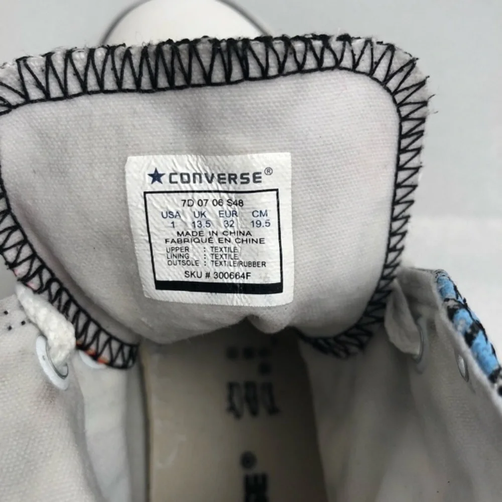 Converse white multicolor cartoon print unisex high top sneakers